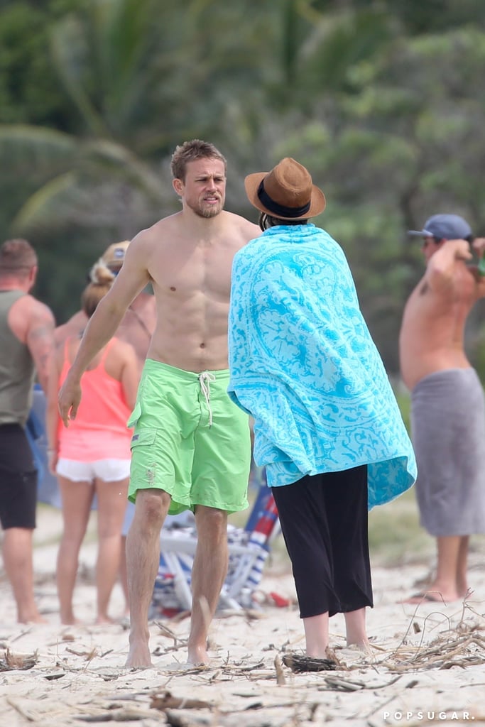 Charlie Hunnam and Morgana McNelis Pictures in Hawaii 2018