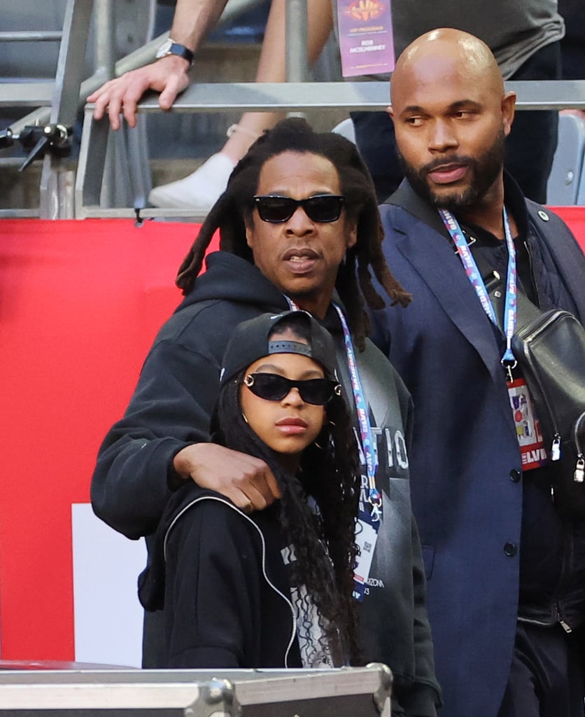 JAY-Z and Blue Ivy Carter at the 2023 Super Bowl