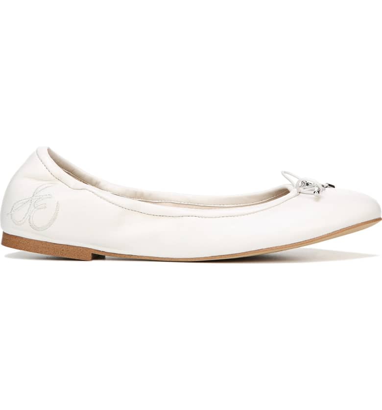 Sam Edelman Felicia Flat - White Leather