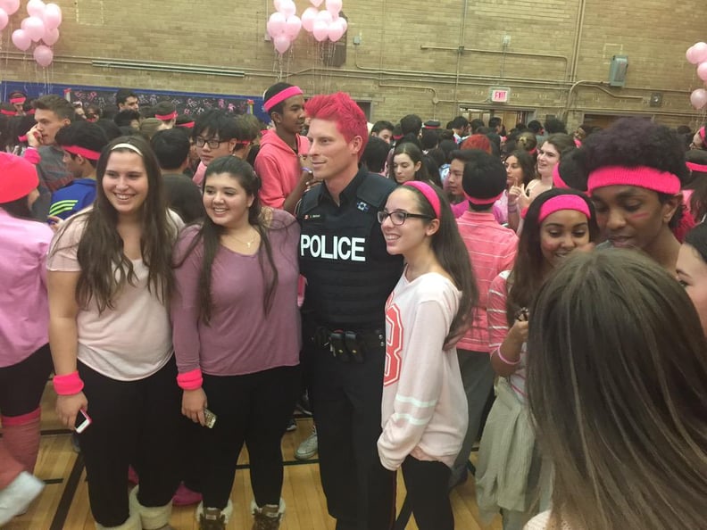 Officer Luke Watson's Pink Hair