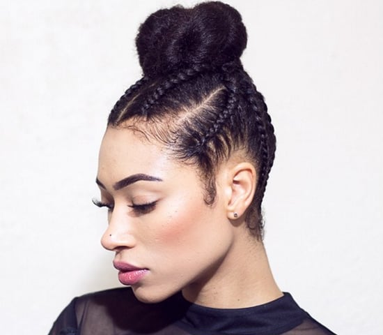 Cornrow Braids Updo Styles Popsugar Beauty