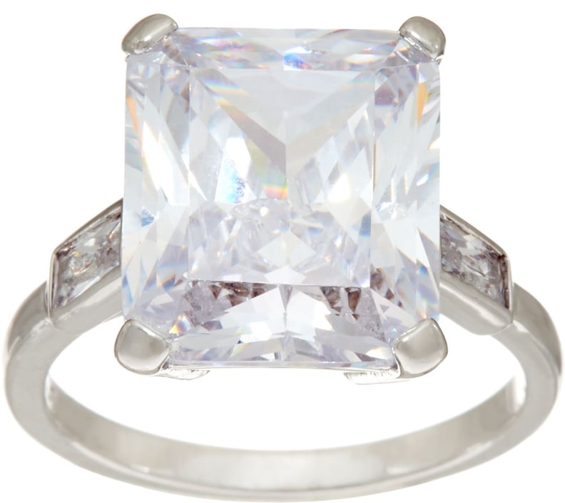 Grace Kelly Collection Simulated Emerald Cut Diamond Ring