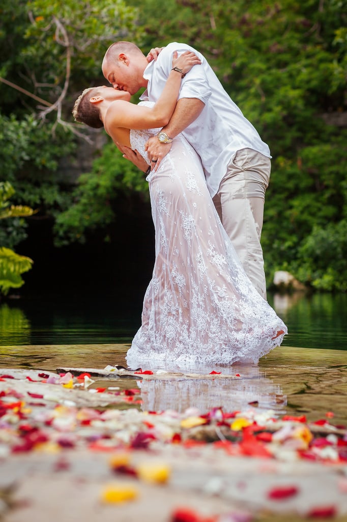 Underwater Trash-the-Wedding-Dress Shoot