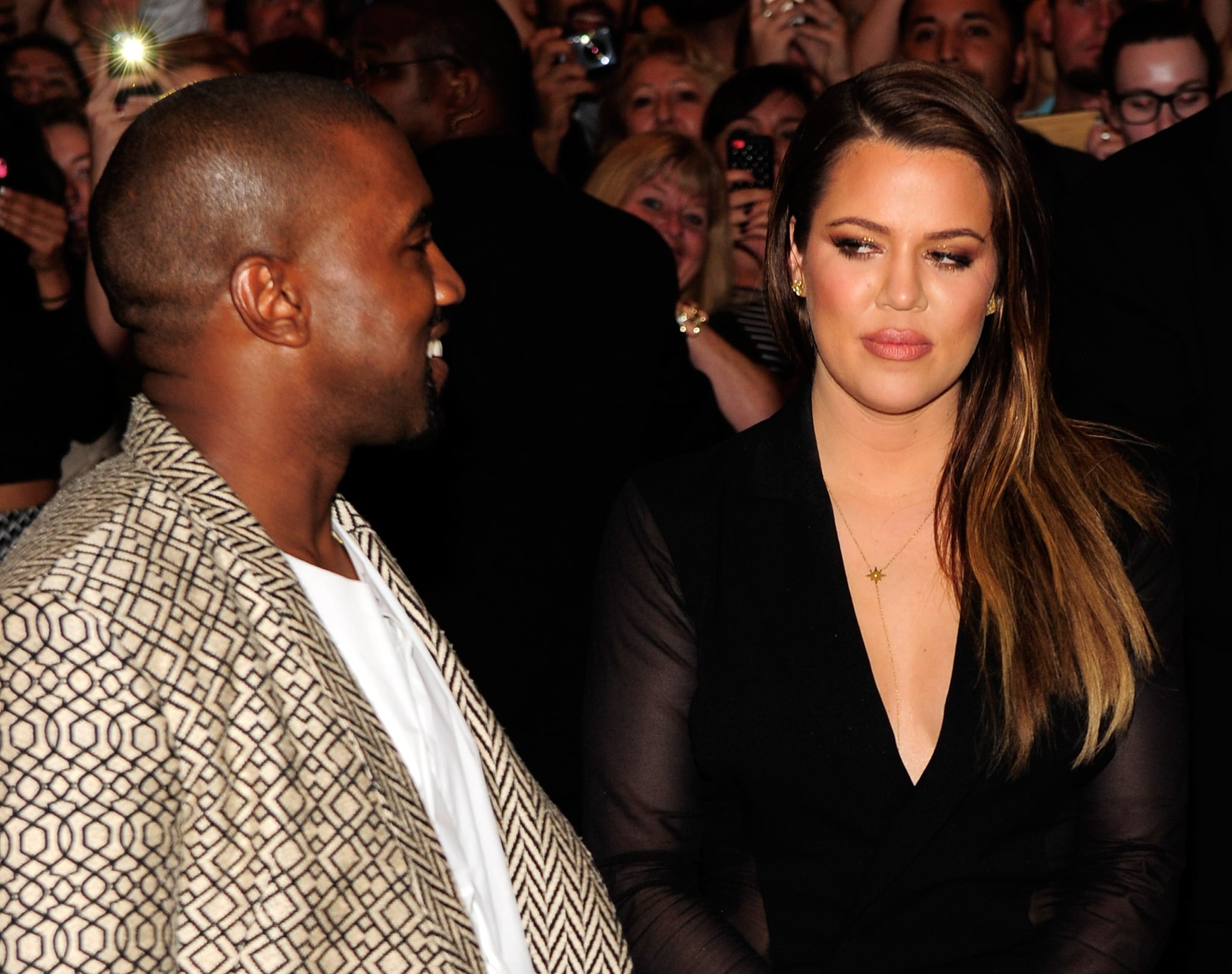 LAS VEGAS, NV - OCTOBER 24:  Musician Kanye West and television personality Khole Kardashian arrive at the Tao Nightclub at the Venetian Resort Hotel Casino on October 24, 2014 in Las Vegas, Nevada.  (Photo by Steven Lawton/FilmMagic)