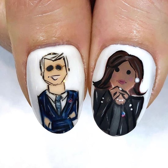 Joe Biden and Kamala Harris Election Nail Art