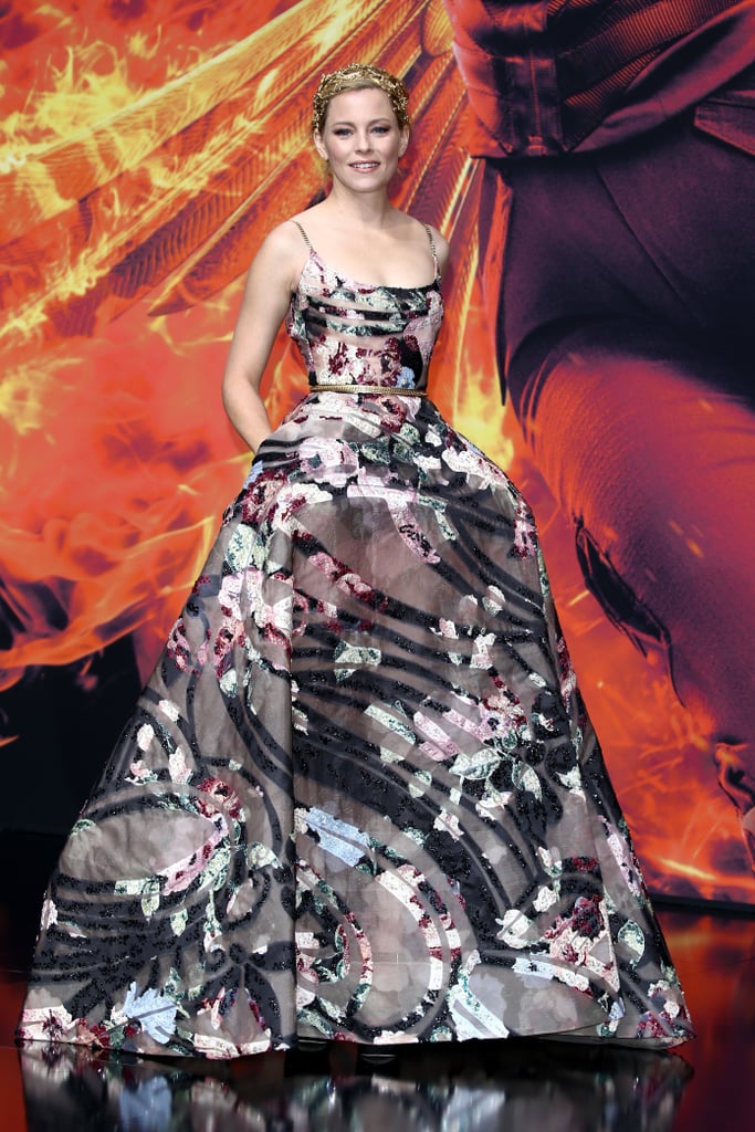 Elizabeth Banks was a vision in a romantic floral-print gown.
