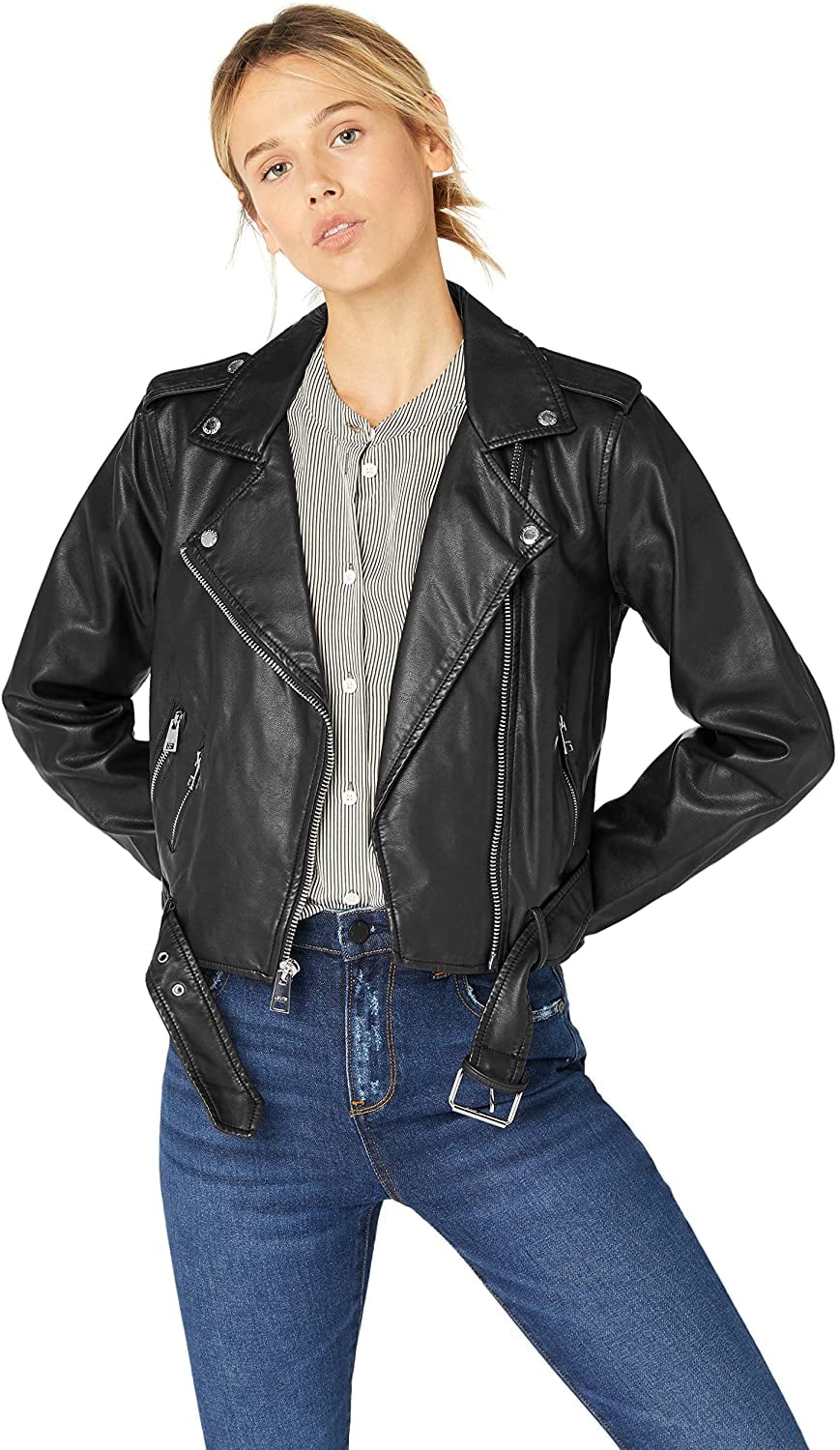 Levi's biker jacket discount 69% Black M WOMEN FASHION Jackets Biker jacket NO STYLE 