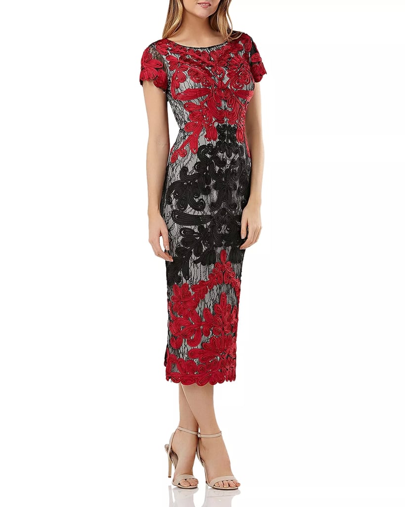 JS Collections Embroidered Ribbon Dress Women