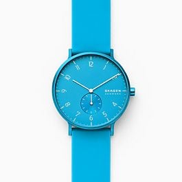 SKAGEN Aaron Kulor Neon Blue Silicone Watch