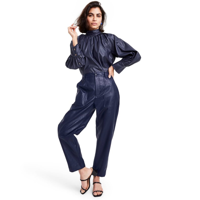 Rachel Comey x Target Long Sleeve Faux Leather Tie Back Top and Faux Leather Utility Pants