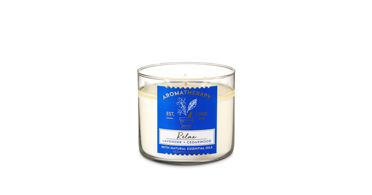 Bath and Body Works Relax Lavender Cedarwood 3-Wick Candle | If You Have  Trouble Sleeping, These Beauty Products Might Do the Trick | POPSUGAR  Beauty Photo 6