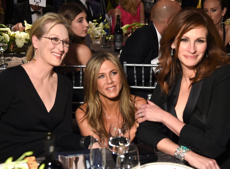 Meryl Streep, Jennifer Aniston, and Julia Roberts