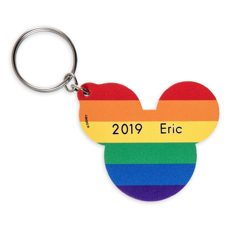 Mickey Mouse Heart Leather Keychain – Personalizable