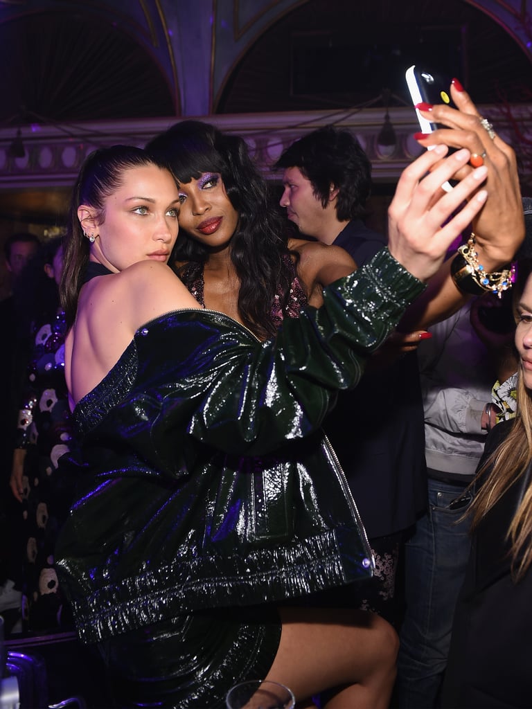 Bella Hadid Leather Outfit at Naomi Campbell's Party 2016