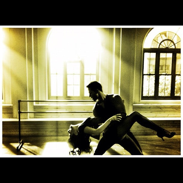 Lea shared this steamy snap of a Glee dance rehearsal with costar Dean Geyer in August 2012.
Source: Instagram user msleamichele