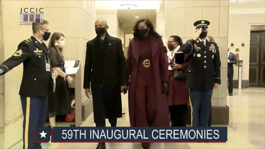 Michelle Obama's Plum Sergio Hudson Suit on Inauguration Day