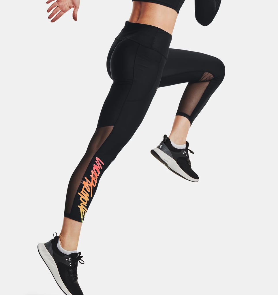HeatGear Armour No-Slip Waistband Graphic Ankle Leggings