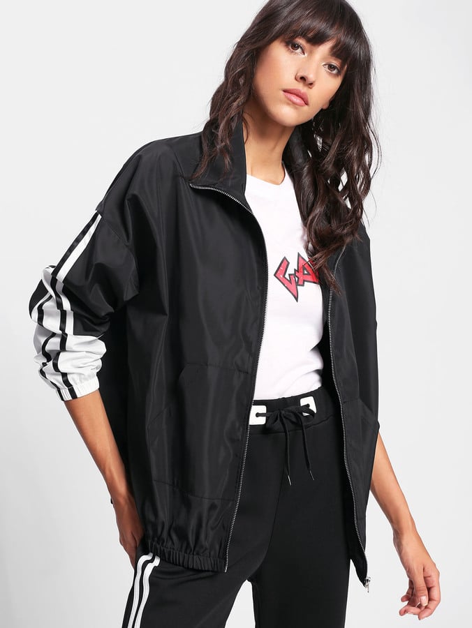 SheIn Striped Windbreaker Jacket