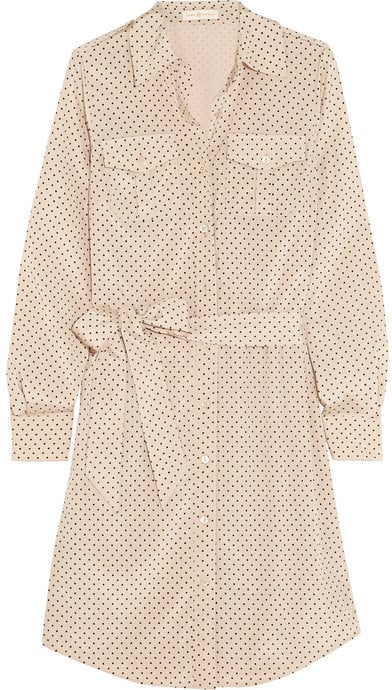 Tory Burch Brigitte Polka-Dot Stretch-Silk Dress