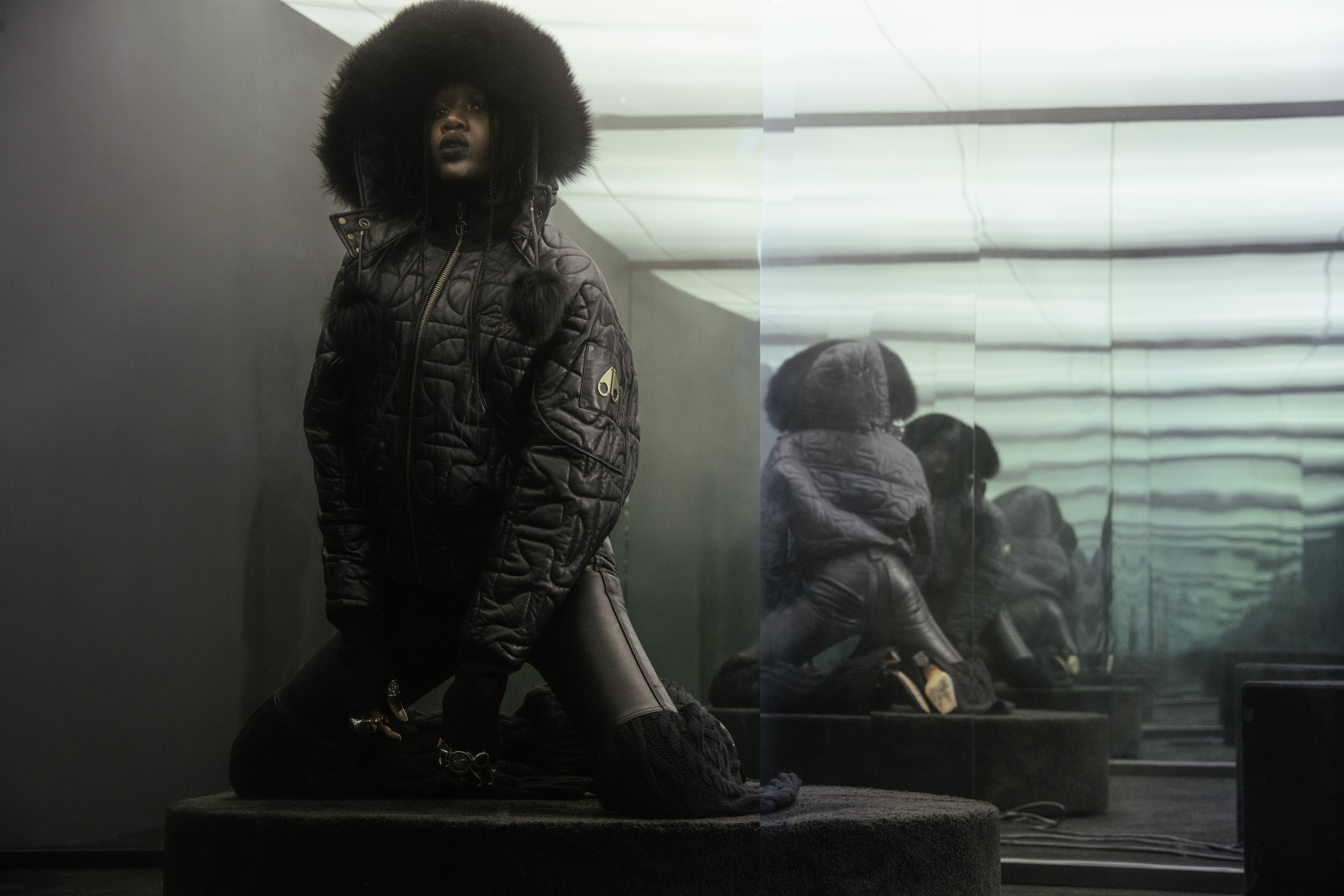 極美品】Moose Knuckles Telfar コラボ レザー 2way Moose Knuckles x 