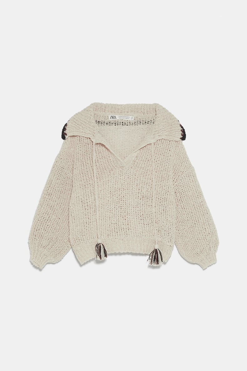 Zara Studio Sweater With Topstitching