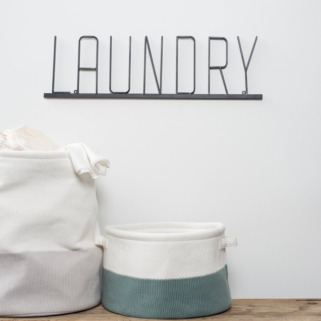l shaped laundry signs