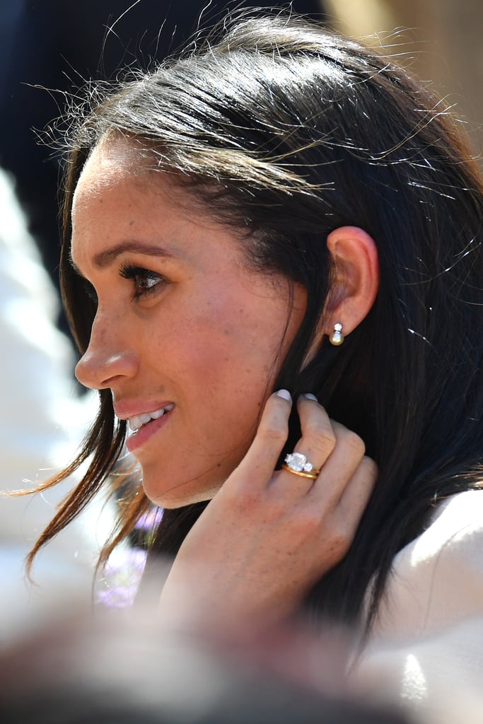 Meghan Markle Wearing Queen Elizabeth II Earrings June 2018