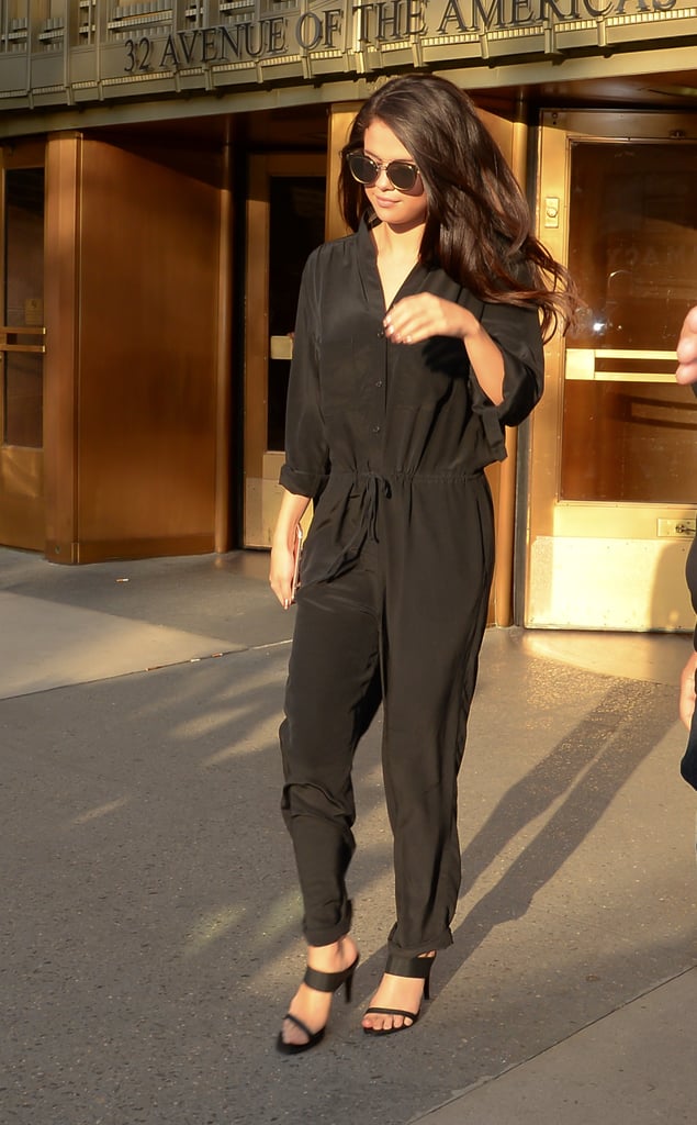 Selena Gomez Wearing All Black in New York City October 2015