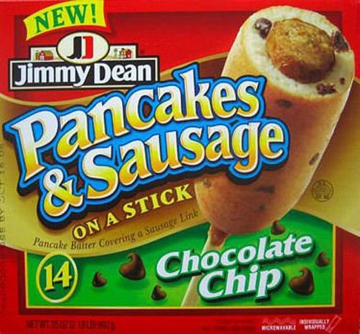 Jimmy Dean Chocolate Chip Pancakes & Sausage on a Stick Weird Food