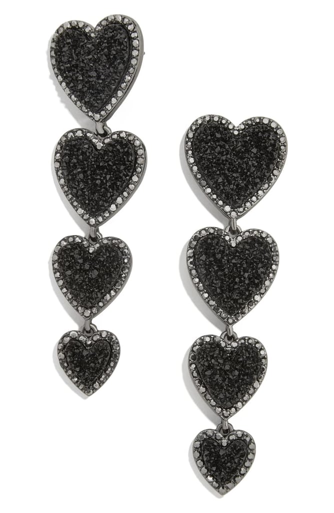 BaubleBar Louis Heart Linear Earrings