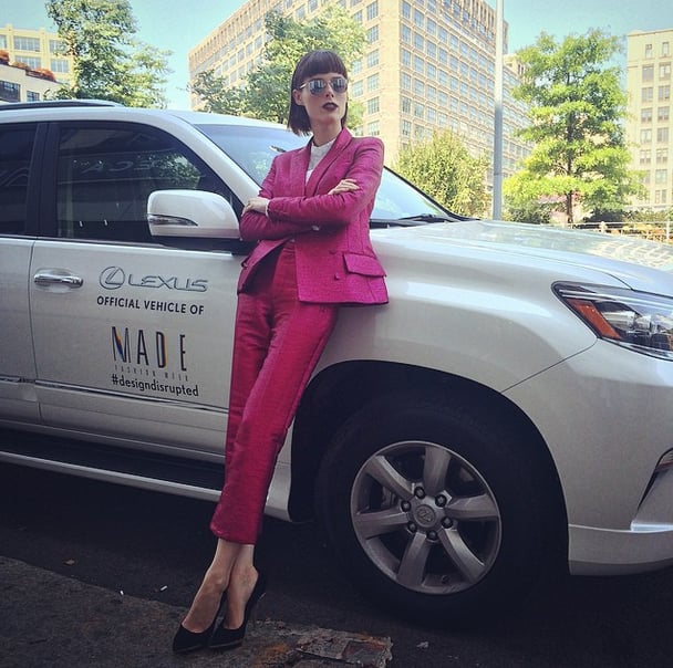 With a car