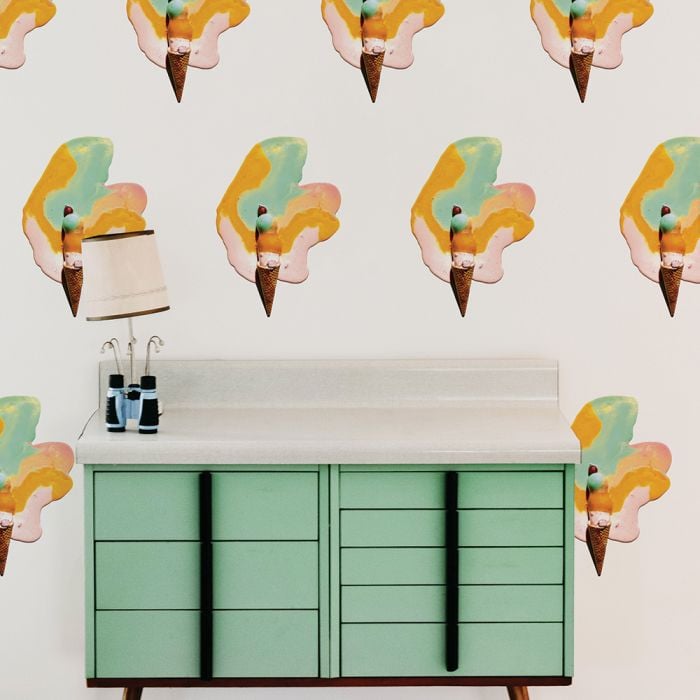 Melted Ice Cream Cone Wall Decal