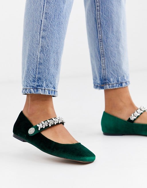 ASOS DESIGN League Mary Jane Ballet Flats