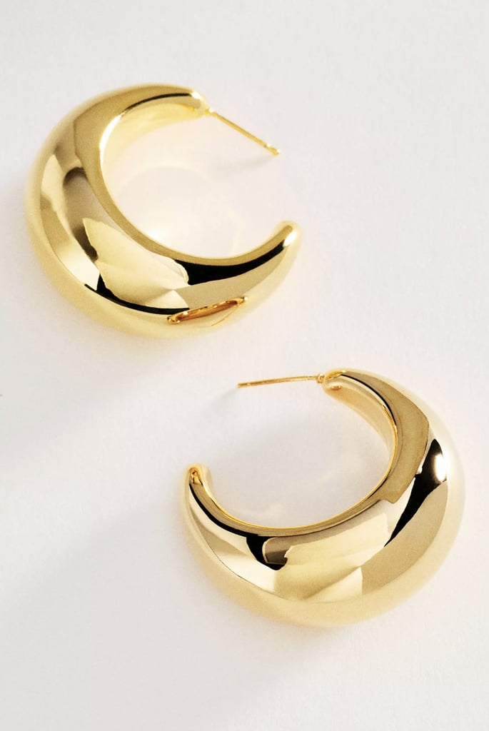 Anthropologie Chunky Mini Hoop Earrings
