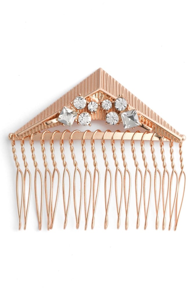 Berry Crystal Triangle Hair Comb ($24)