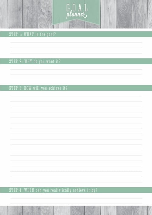 One-Goal Resolutions Printable
