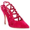 Manolo Blahnik Wanga Pink Suede Heart Pump