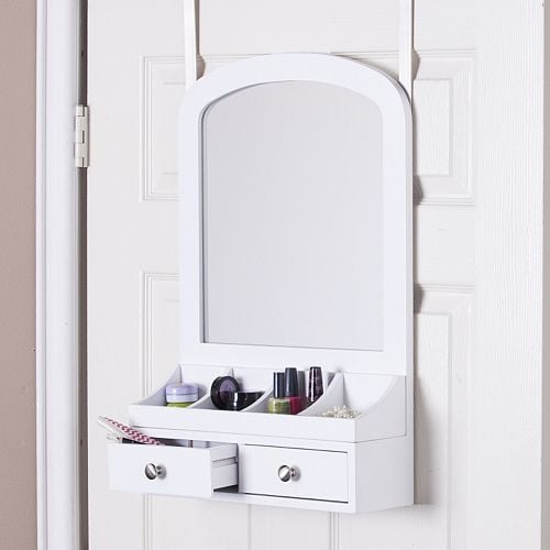 Marissa Over-the-Door Jewelry Makeup Mirror and Accessory Storage