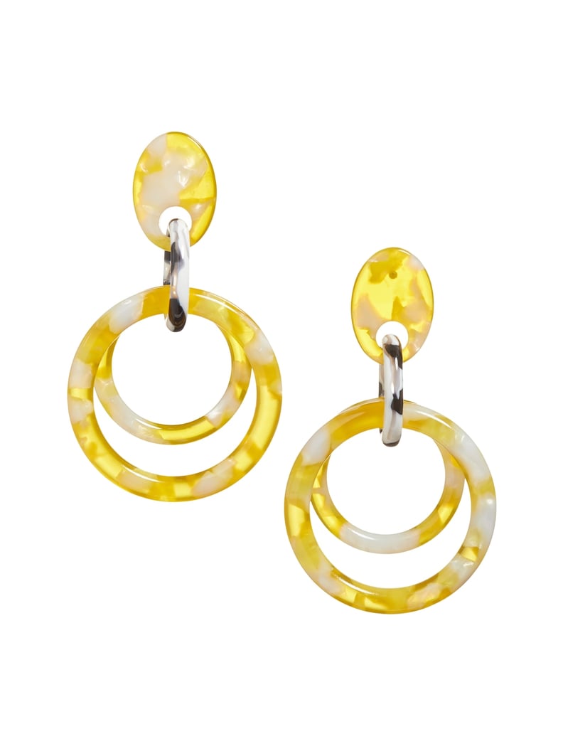 Banana Republic Yellow Orbital Hoop Earrings