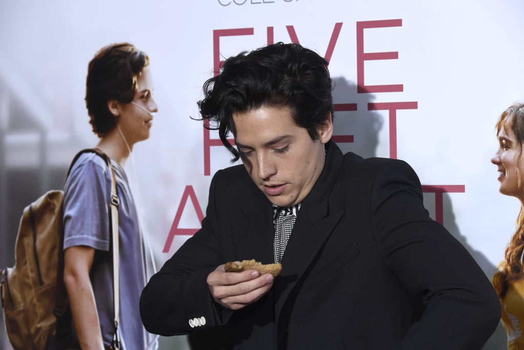 Cole Sprouse Brings Bread to Five Feet Apart Premiere