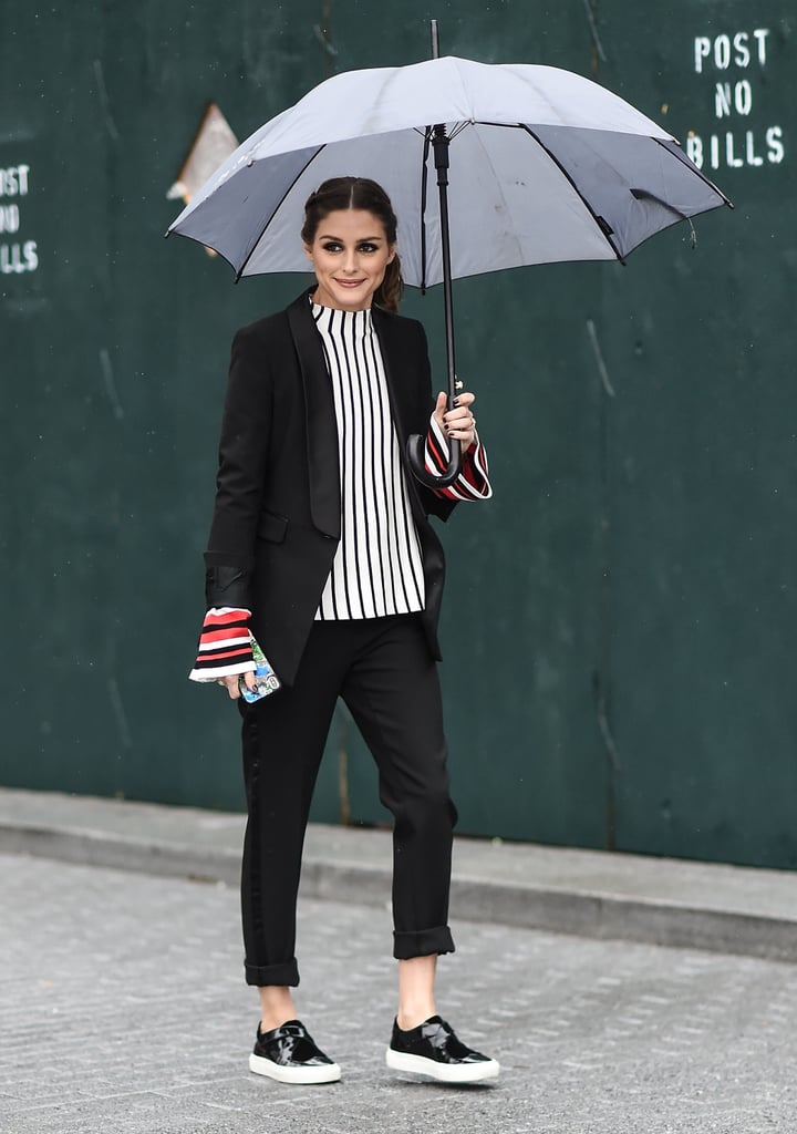 Olivia wore a full Tibi look as she was seen exiting the brand's show.