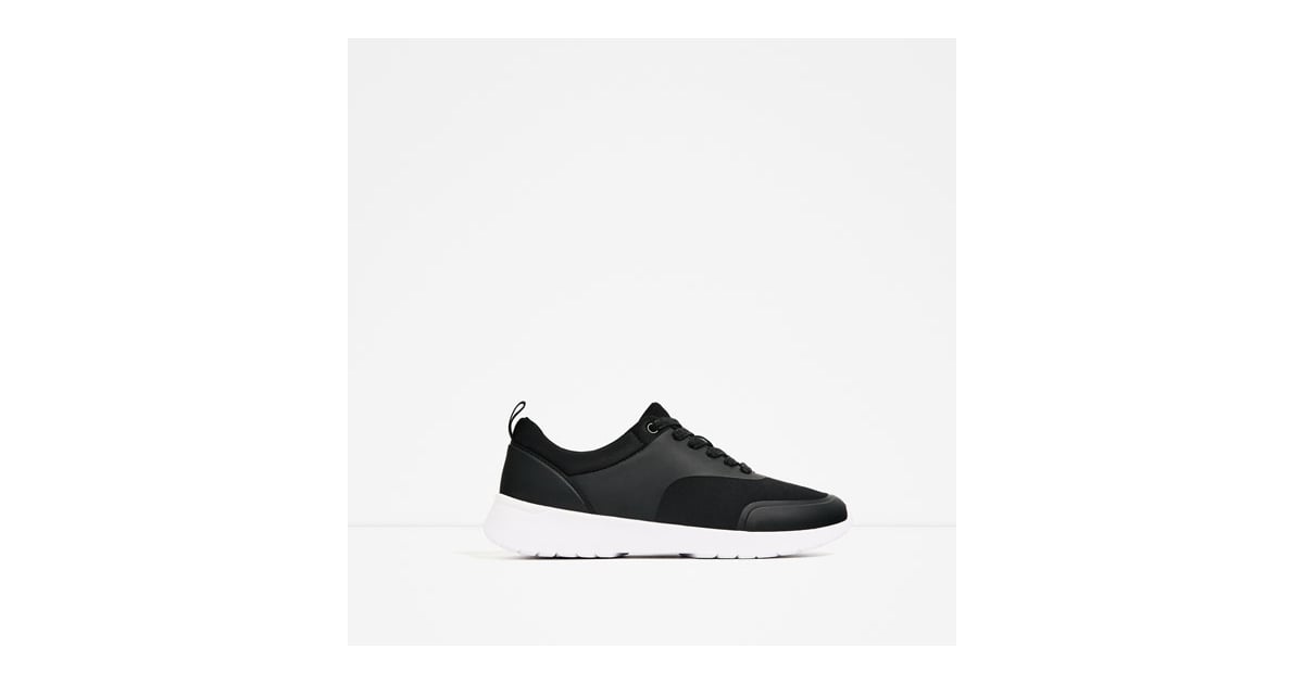 zara contrast running trainers