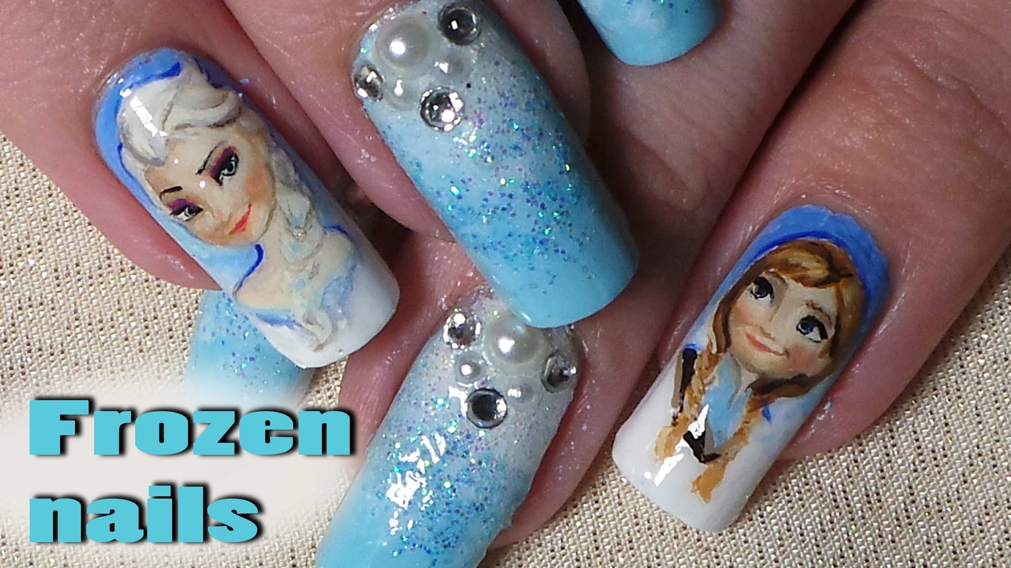 DISNEY FROZEN II 2 Kids Glitter Nail Polish Make Up Makeup 3/pk,❄ Elsa & Anna 