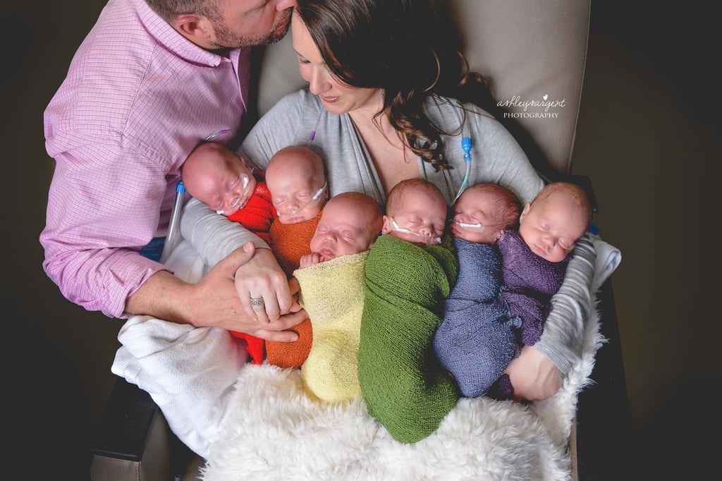 Rainbow Sextuplets Photo Shows Babies' Birth Order
