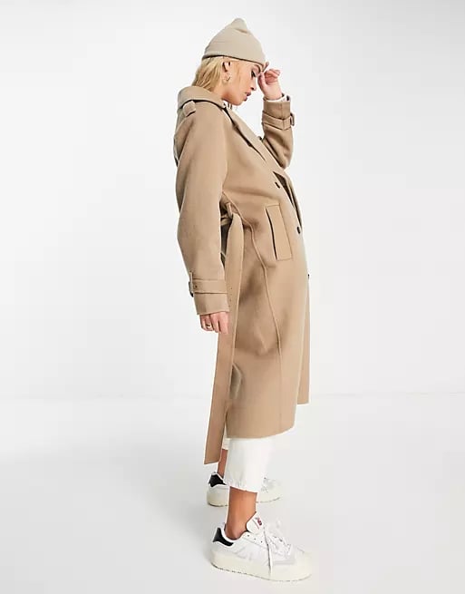& Other Stories Wool Blend Trench Coat