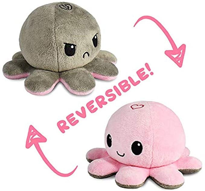 TeeTurtle Reversible Octopus Plushie in Love and Hate
