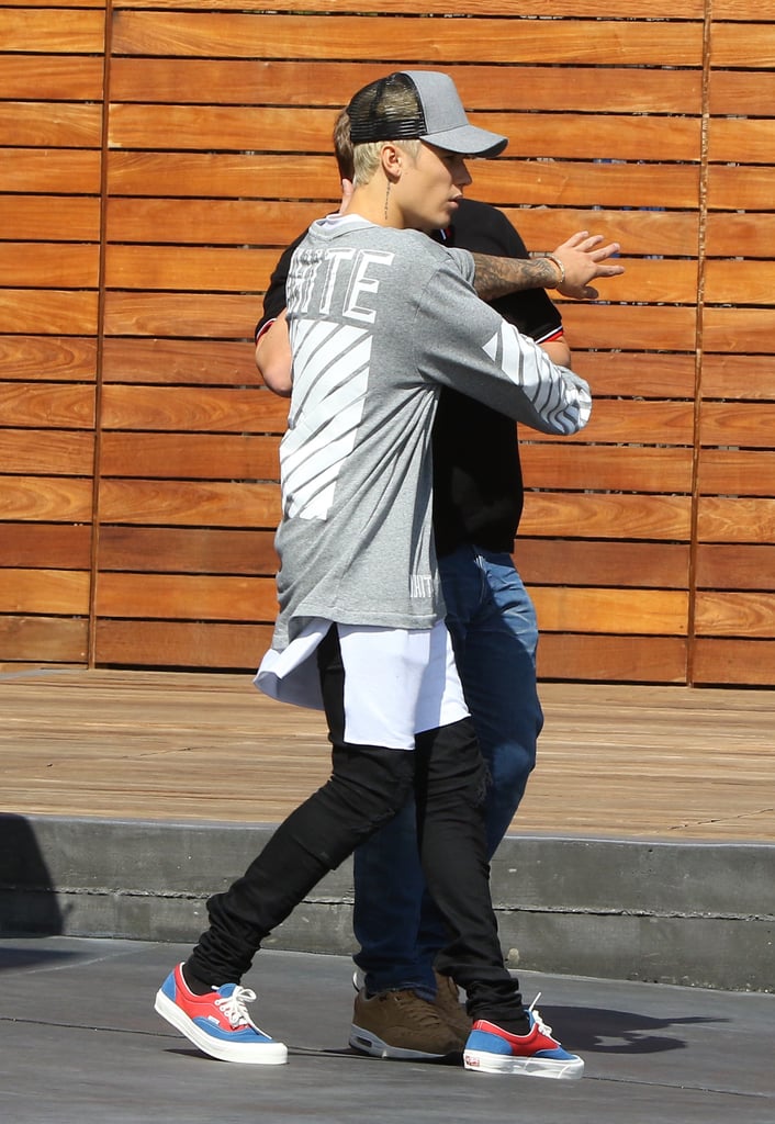 Justin Bieber and James Corden Out in LA October 2015