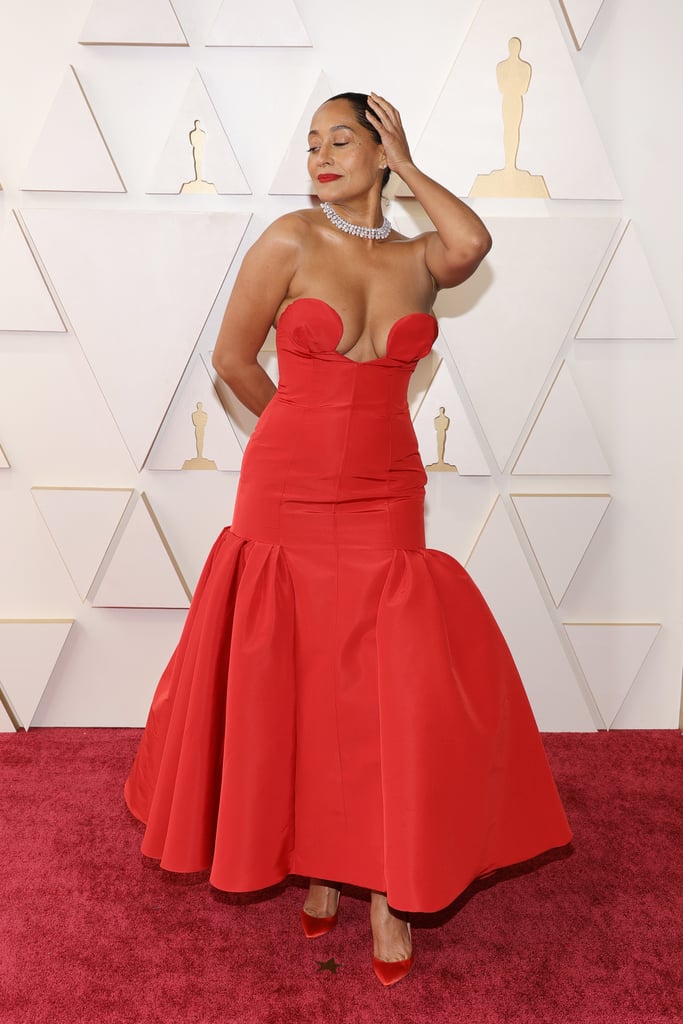 Tracee Ellis Ross's Red Carolina Herrera Oscars Dress