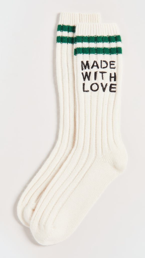 A Luxurious Accessory: Kerri Rosenthal Cashmere Made with Love Good Morning Socks