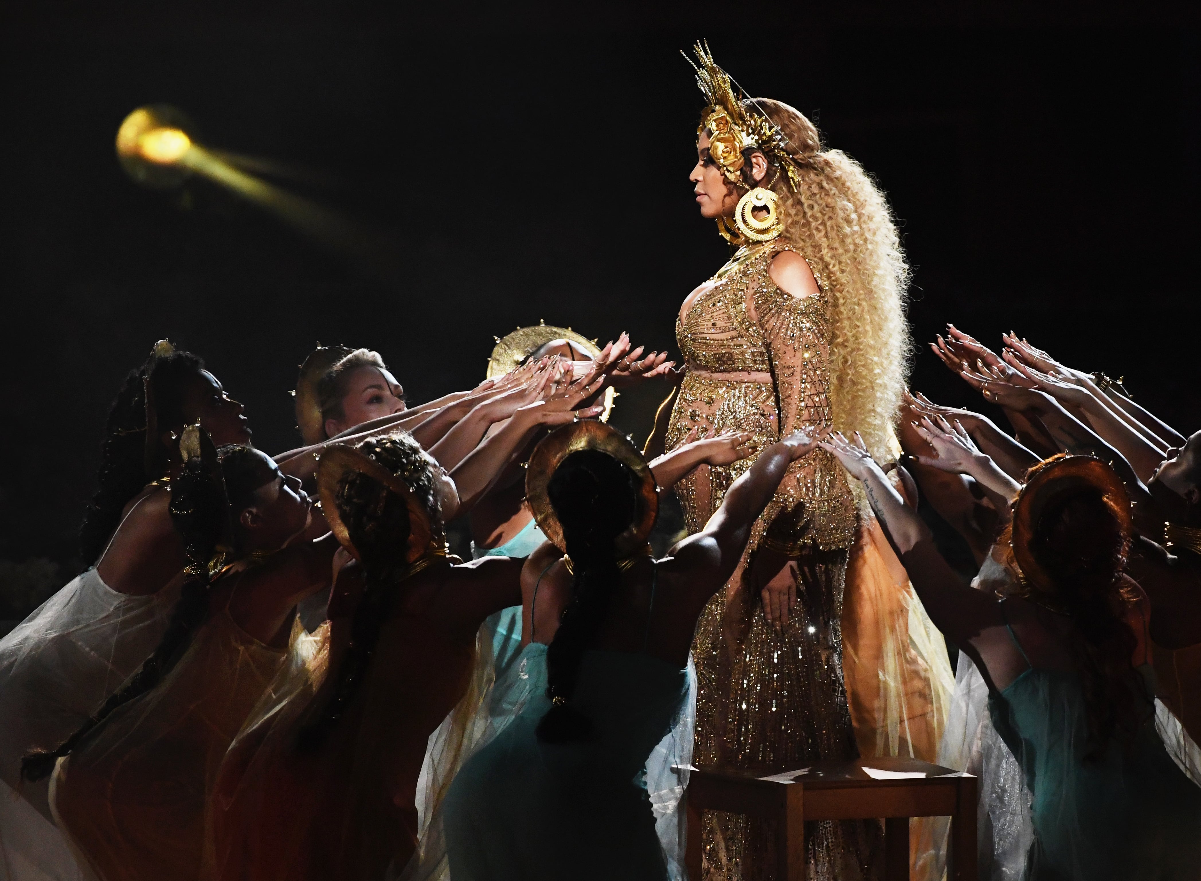 beyonce gold dress grammys 2017 ABBY Formal Dress main image 0